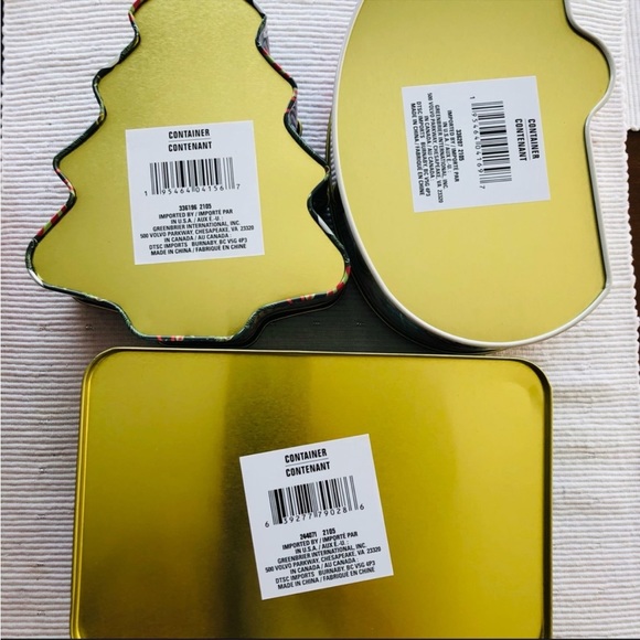 (9) NWT CHRISTMAS tins - Picture 2 of 10